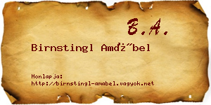 Birnstingl Amábel névjegykártya